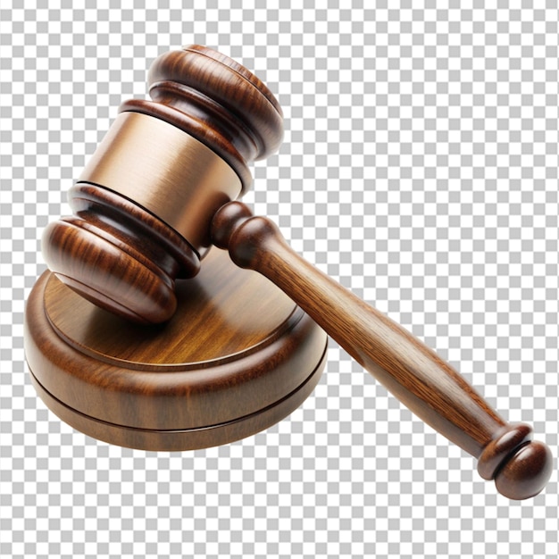 PSD judge s hammer isolated on transparent background