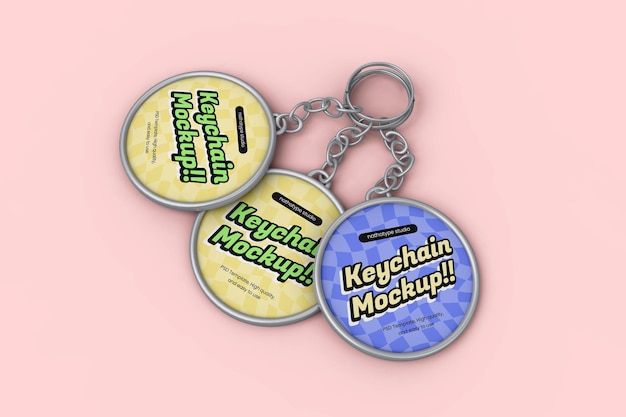 PSD keychain mockup isolated psd