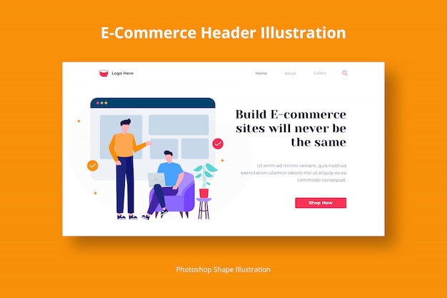 Landing page website illustration