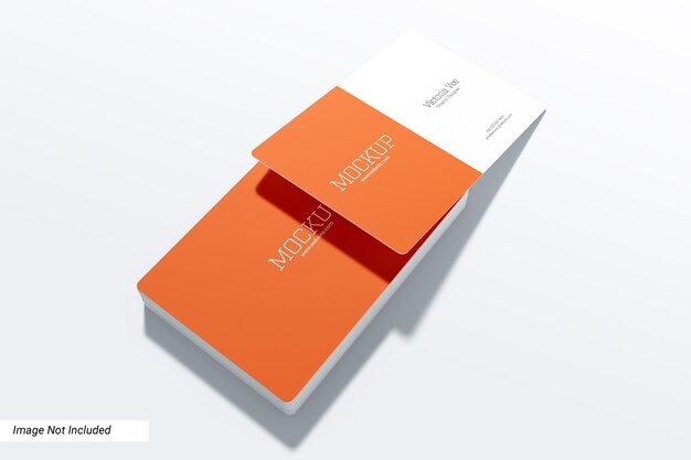 PSD landscape rounded business card mockup