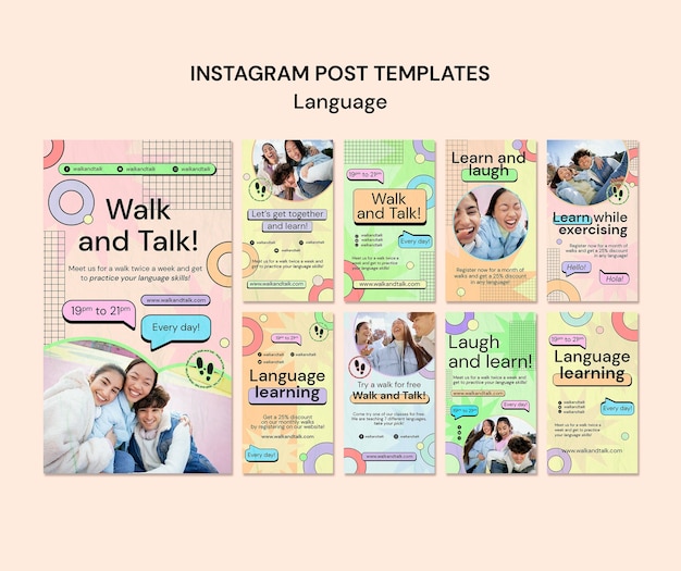 Language template design