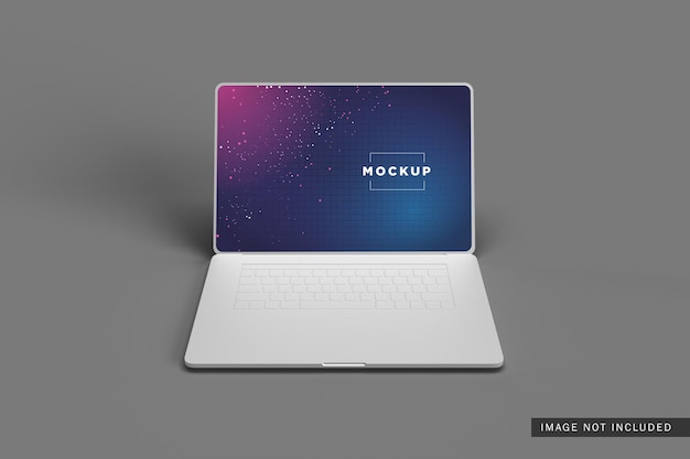 Laptop clay mockup