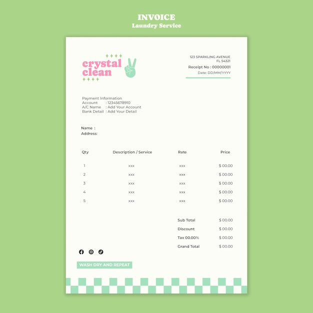 PSD laundry service template design