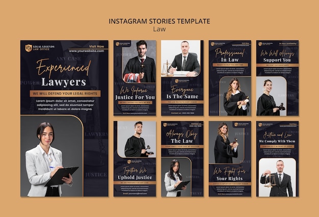 PSD law instagram stories design template