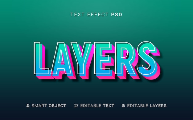 Layers text effect