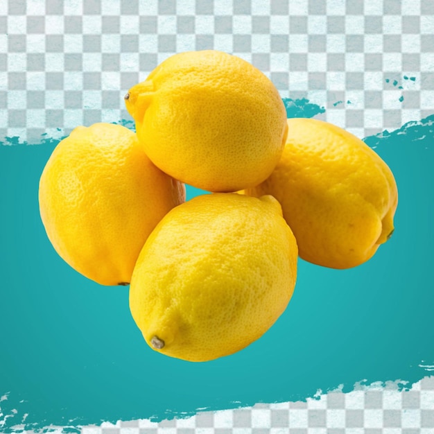 Lemon isolated fruits on transparent background