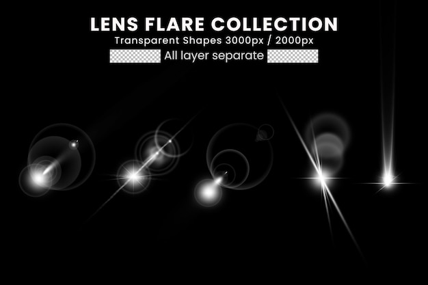 PSD lens flare effect premium psd