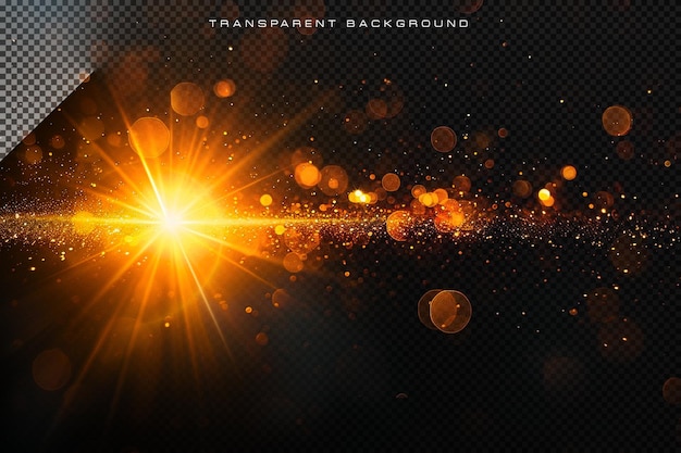 Lens flare in transparent background