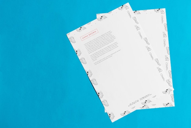 Letterhead mockup with copyspace