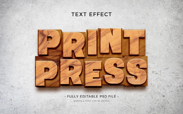 Letterpress text effect