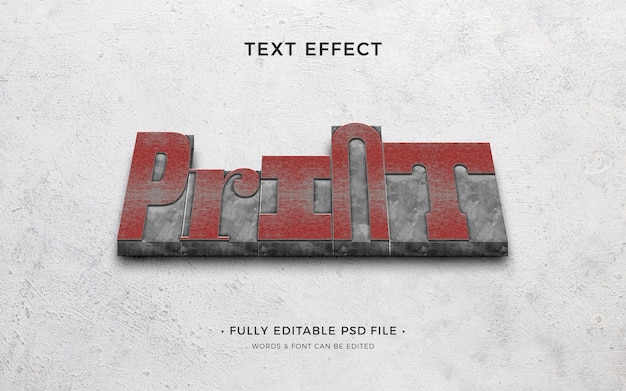 Letterpress text effect