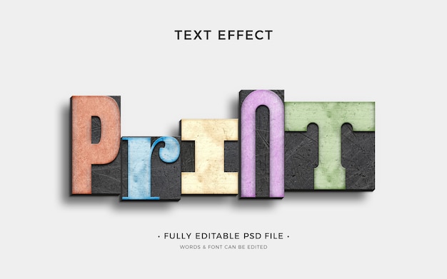 Letterpress text effect