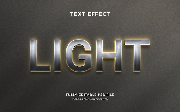 Light text effect design