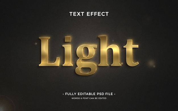 Light text effect design