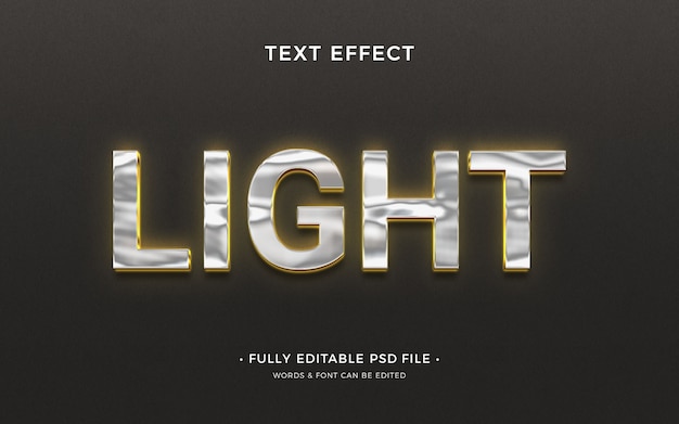 Light text effect design