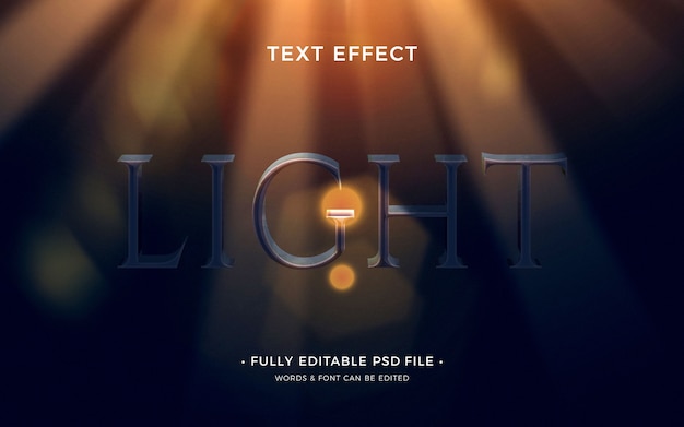 PSD light text effect