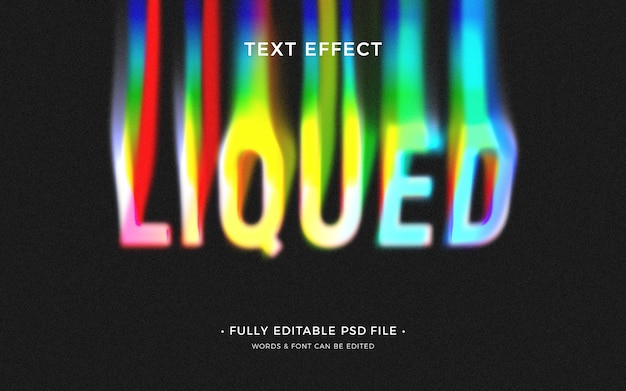 Liquid glitch text effect