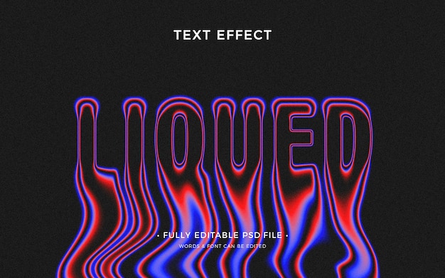 Liquid glitch text effect