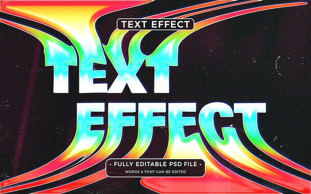 Liquid melted text effect