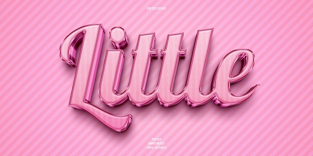 Little 3D editable text effect