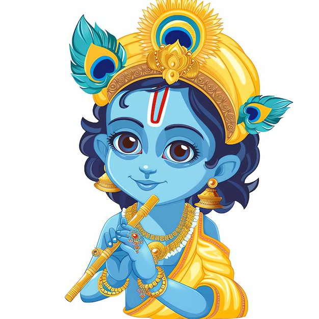 Lord Krishna indian illustration