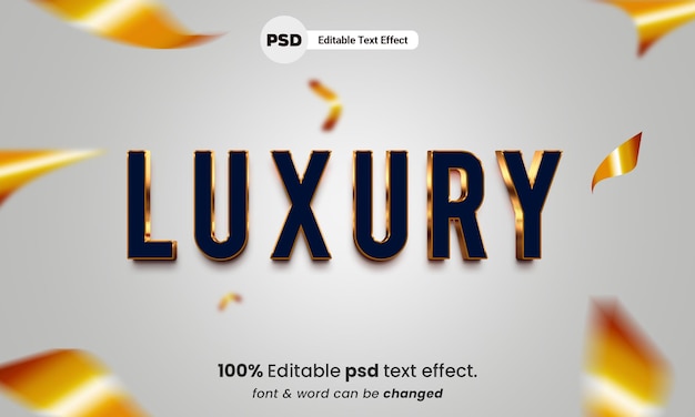 Luxury 3d editable premium text effect