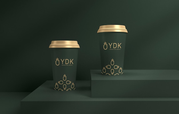Luxury coffee cup mockup
