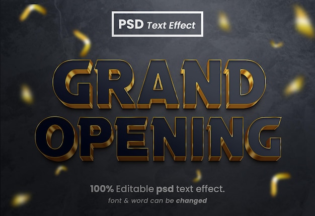 Luxury Grand Opening 3D Text Effect