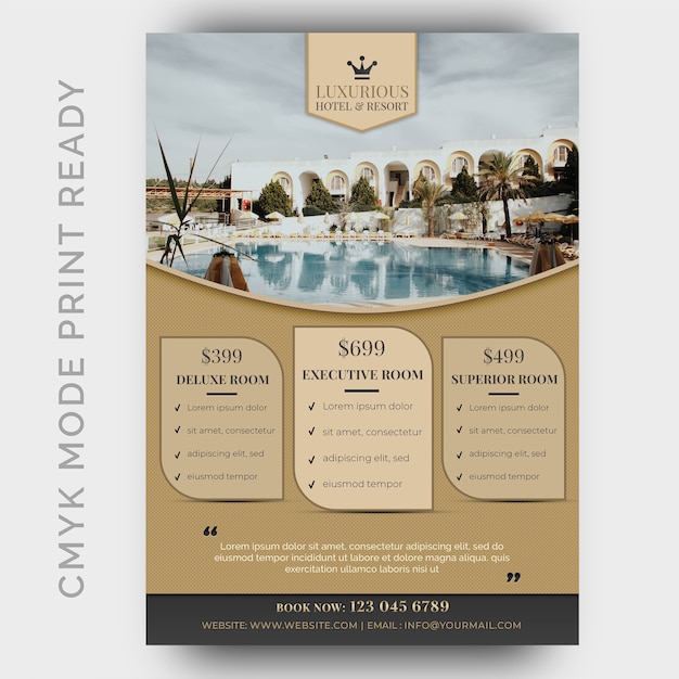 Luxury Hotel  Template for poster, flyer, magazine page