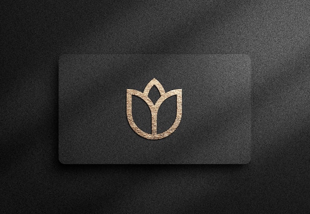 luxury logo mockup in business card