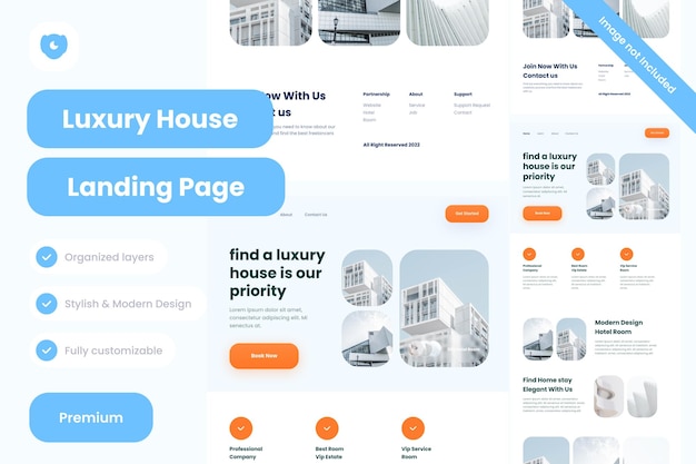 luxury modern hotel landing pages website template