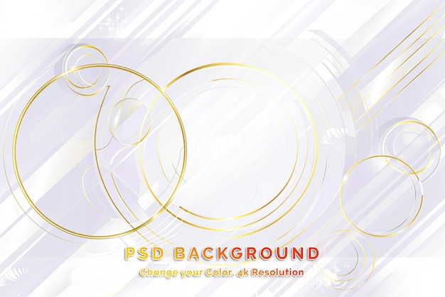 PSD luxury shape white and gold abstract presentation design background