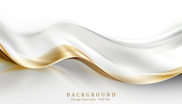 PSD luxury white background with golden line generative ai