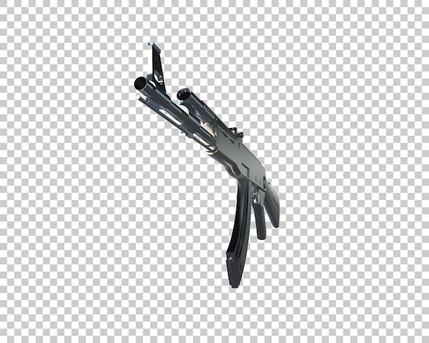 PSD machine gun isolated on background 3d rendering illustration