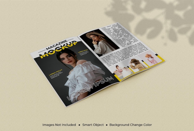 Magazine cover mockup with editable layer