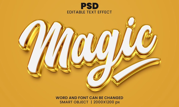 PSD magic luxury 3d editable text effect premium psd