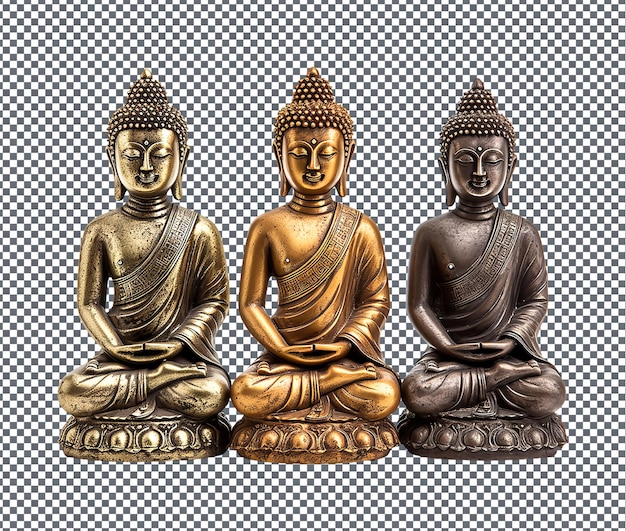 PSD magnificent buddha wall art isolated on transparent background