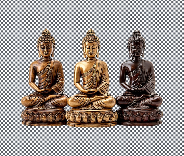 PSD magnificent buddha wall art isolated on transparent background