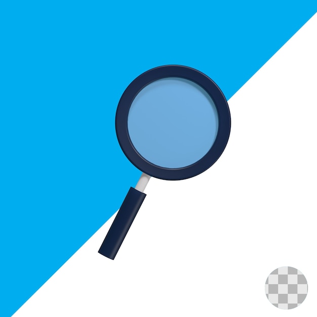 magnifying glass 3d icon