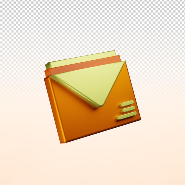 Mail Button 3d Rendering Icon