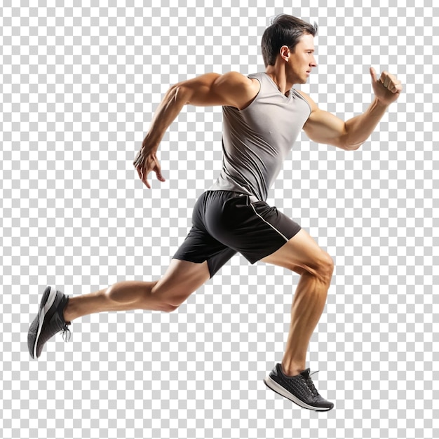 A man running on transparent background