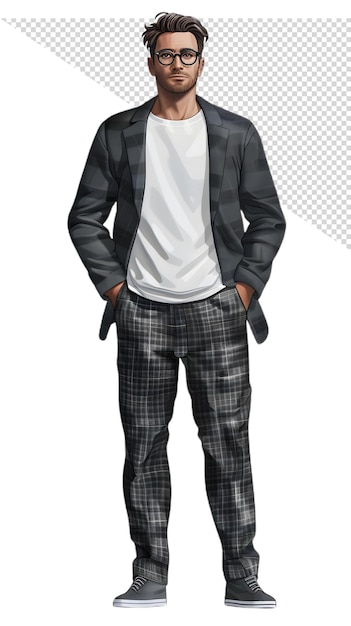 PSD man wearing suit png