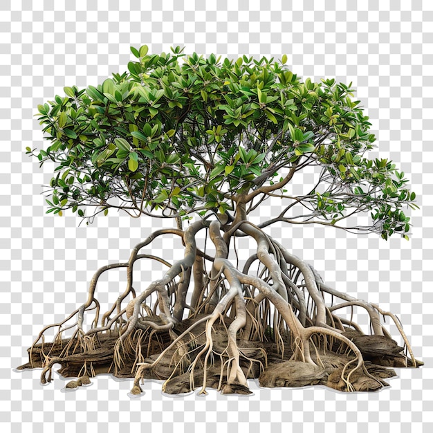 Mangrove roots transparent background realistic element