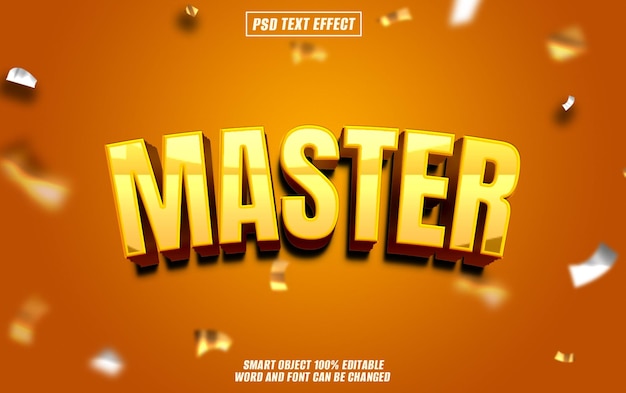 PSD master text effect font editable typography 3d text