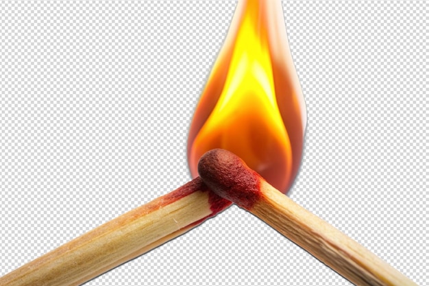 PSD matchstick with fire png