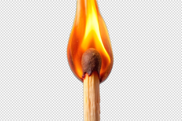 PSD matchstick with fire png