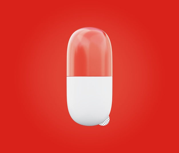 PSD medical capsules pills 3d illustration