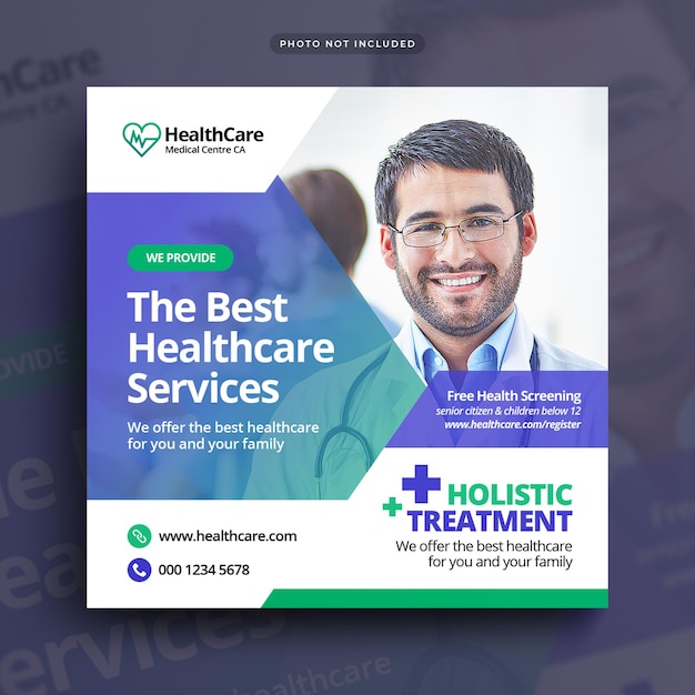 Medical healthcare flyer social media post web banner