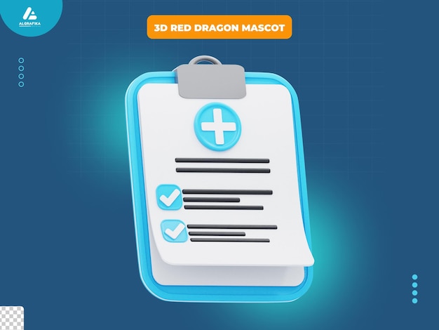 PSD medical report 3d icon