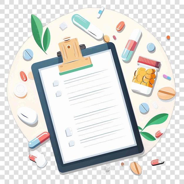 medication clipboard transparent background vector elementon transparent background